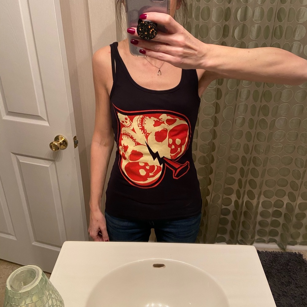 😀 IH8U Skull and Spade Tank Top